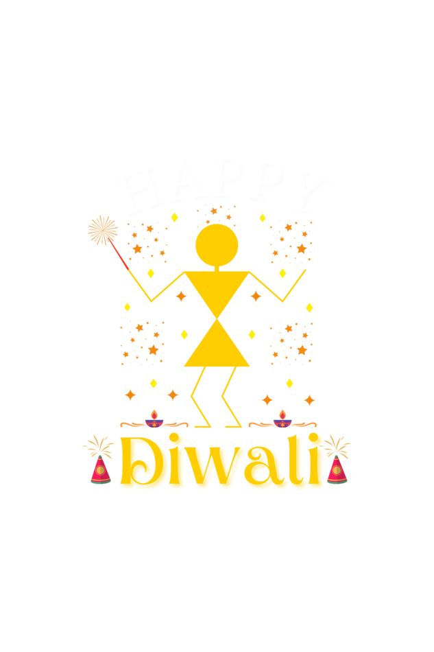 Happy Diwali 2024-warli art style zipper tote bag