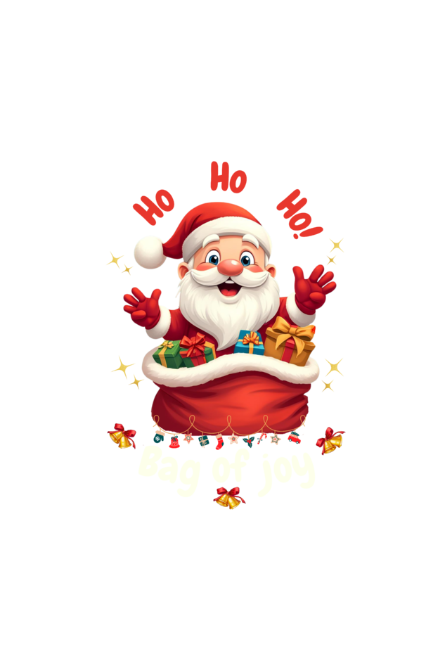 Ho Ho Ho Bag Full of Joy Christmas -Zipper tote bag
