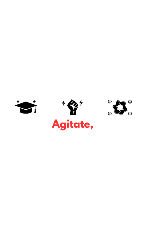 Educate ,Agitate ,Organize -Mens tee