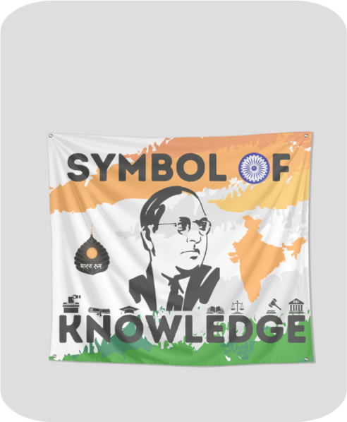 Symbol of knowledge -Dr.B.R.Ambedkar wall tapestry 24x24 inches