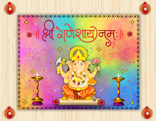 Shree Ganeshay Namha -Poojamat 18x14 inches