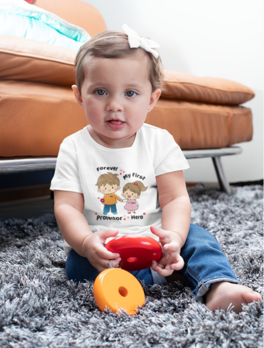 Forever protector, My First Hero -Rakshabandhan New Born Girl's T shirt