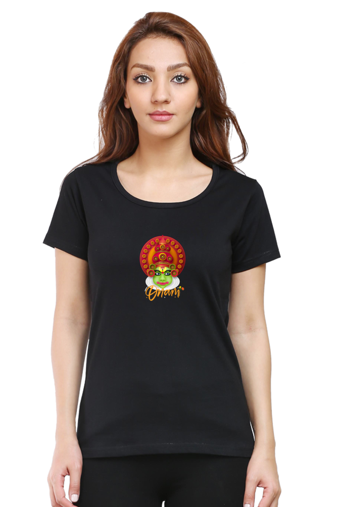 Happy Onam Kathakali- Kerala -Womens short sleeve T shirt