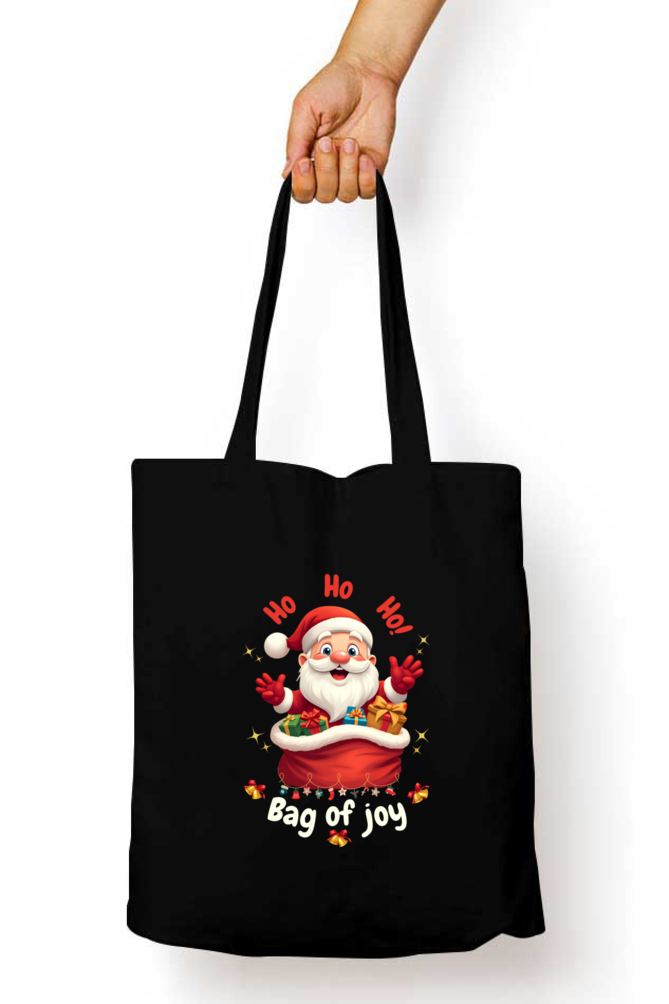 Ho Ho Ho Bag Full of Joy Christmas -Zipper tote bag