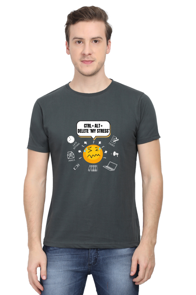 CTRL +ALT+DELETE my stress office Humour mens Tee