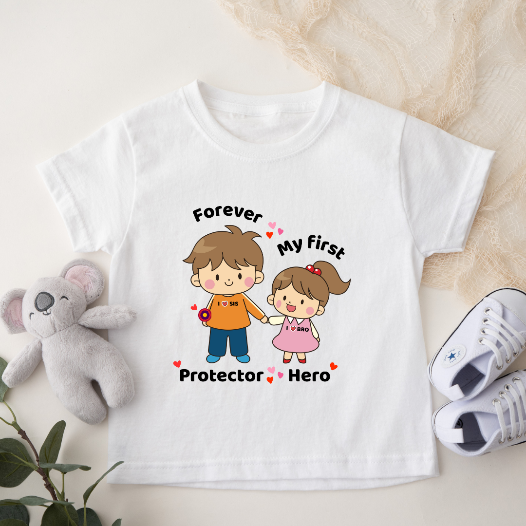 Forever Protector -My First Hero -Rakshabandhan New Born Boys T shirt