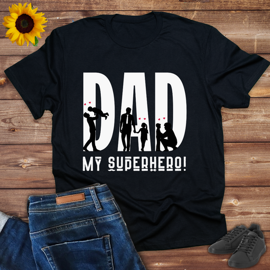 DAD – My Superhero | Father's Day Special |Womens Classic crew t shirt