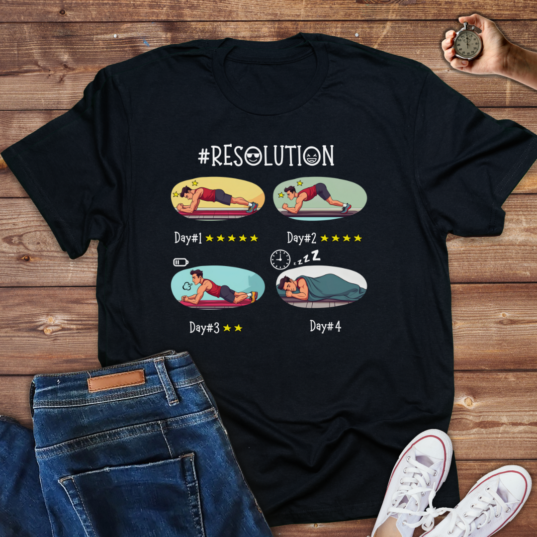 #Resolution of new year Mens Tee