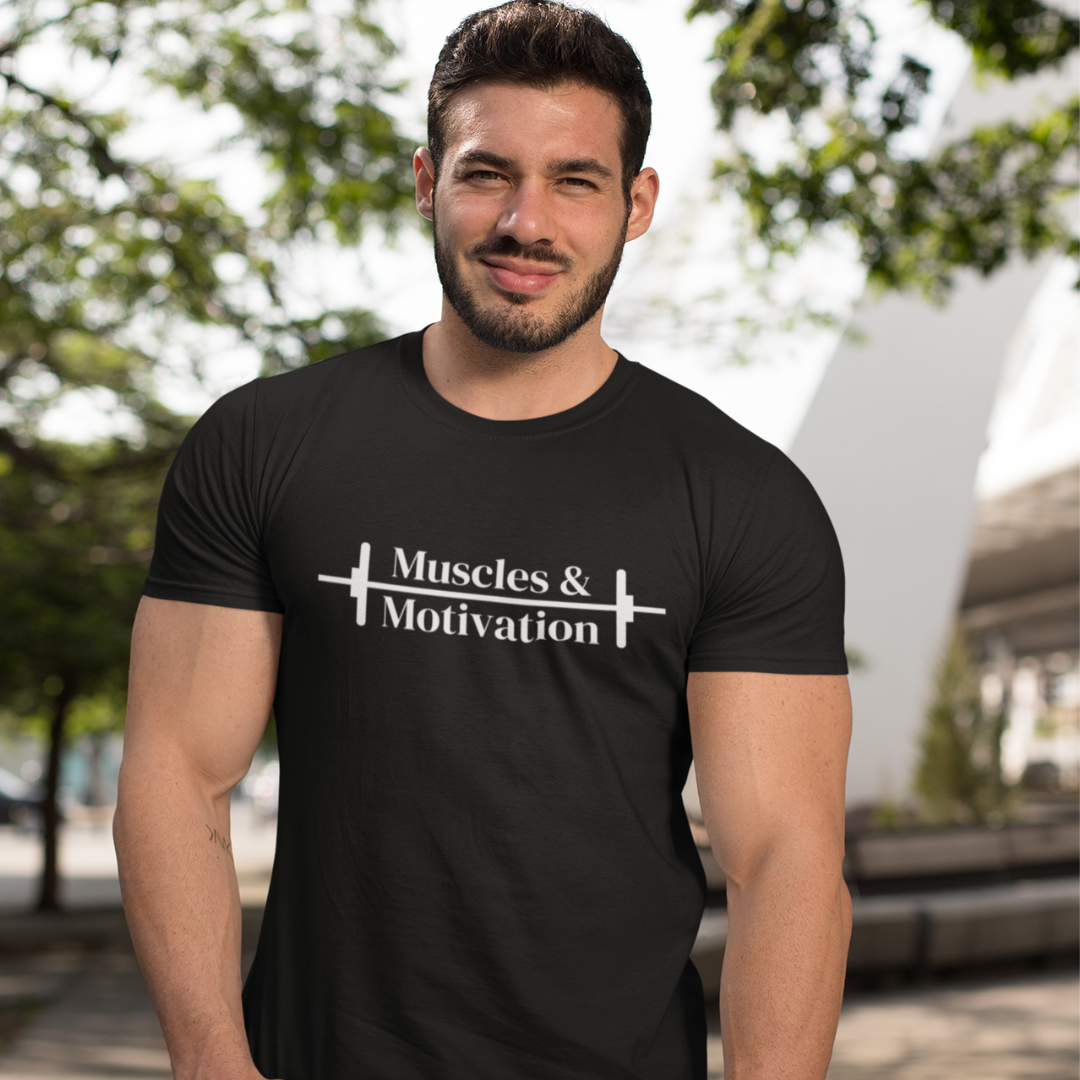 Muscles & Motivation -Fitness lover T shirt for Mens