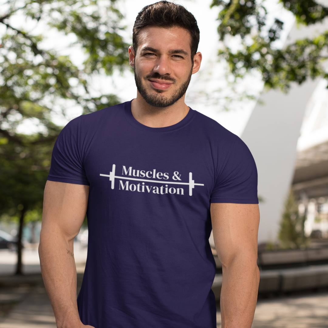 Muscles & Motivation -Fitness lover T shirt for Mens