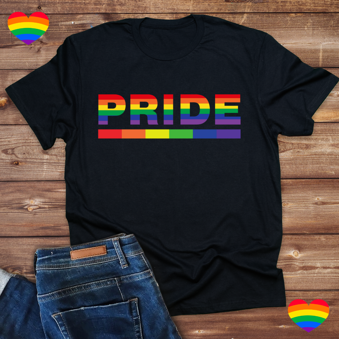 Pride -Colour bar- Support LGBTQ-Unisex standard Crew T shirt