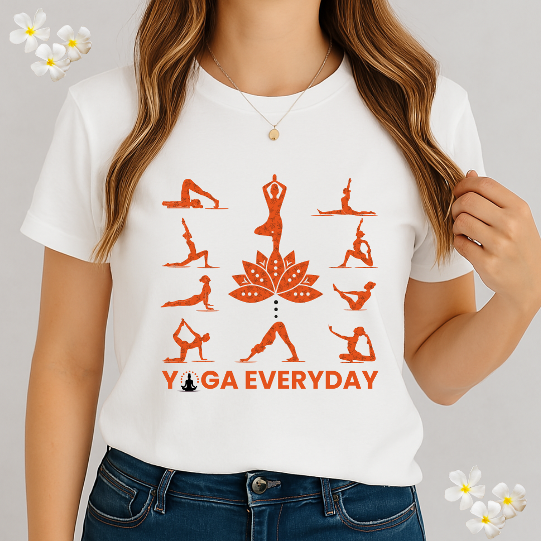 Yoga everyday - Yoga Silhouette ladies classic Crew t shirt