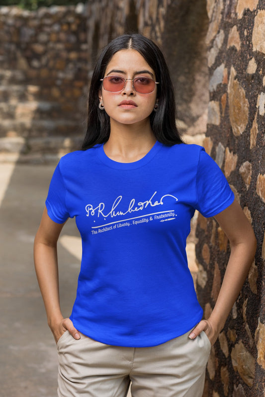 Dr.B.R.Ambedkars signature -ladies tee
