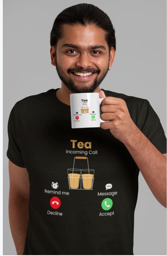 Incoming Call-Cutting Chai Unisex Standard Crew T-Shirt