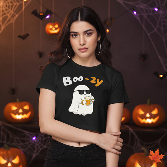 Halloween -Boo-zy ! Crop Top