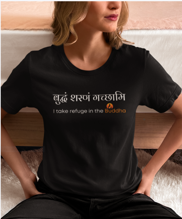 Buddham saranam gacchami - I Refuge in the Buddha-Ladies t shirt