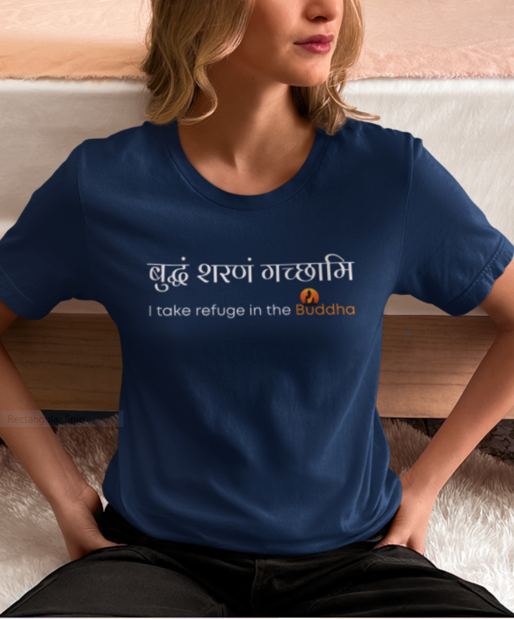 Buddham saranam gacchami - I Refuge in the Buddha-Ladies t shirt