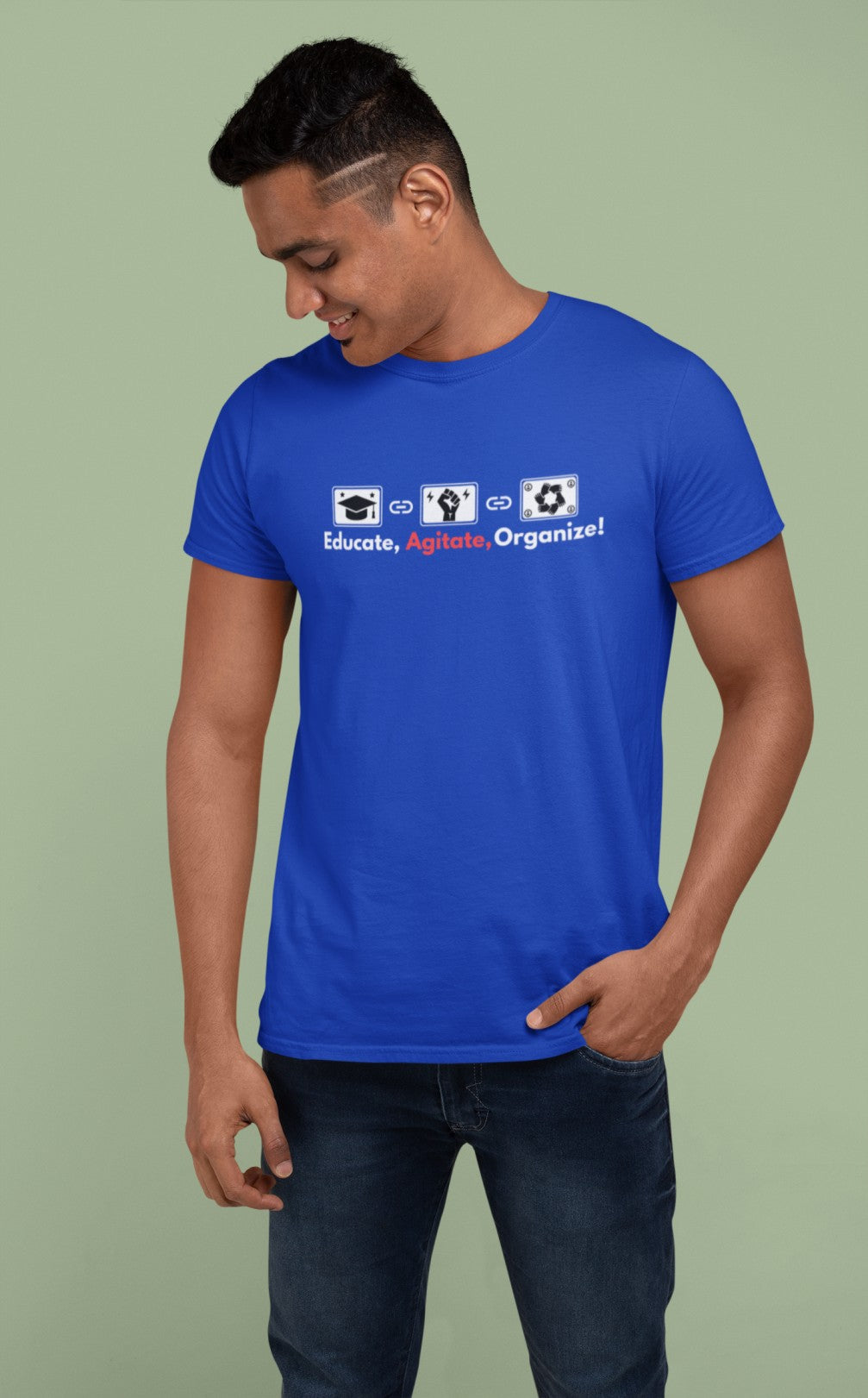 Educate ,Agitate ,Organize -Mens tee