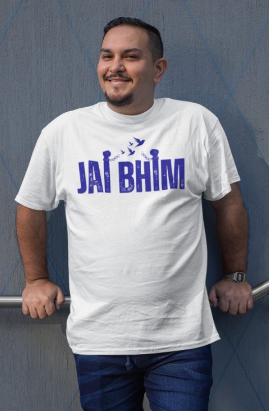 JAI BHIM blue -Mens Classic crew short sleeve t shirt(size 3xl-7xl)