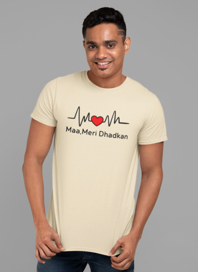 Mom -my heartbeat Mens Crew Classic T shirt