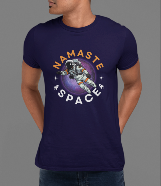 Namaste -Space -Mens Classic Crew T-Shirt