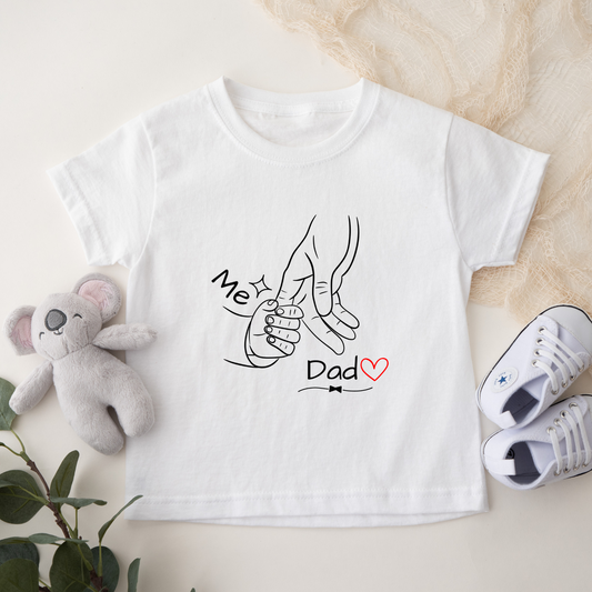 New Born Baby Boy Dad & Me – Minimalist Father’s Day T-Shirt ( age-0-47m)