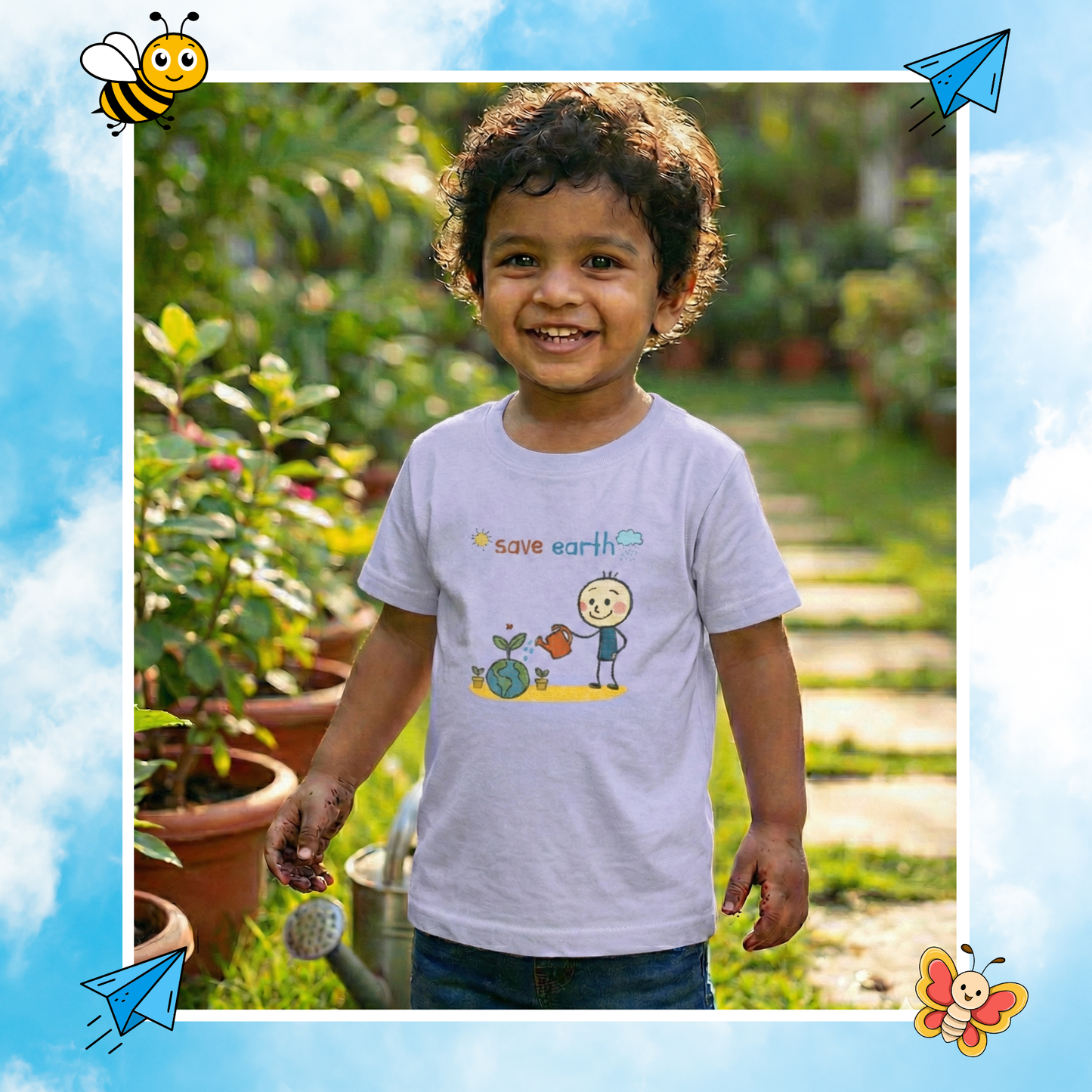 Save Earth -Boy's Crew Neck T-Shirt