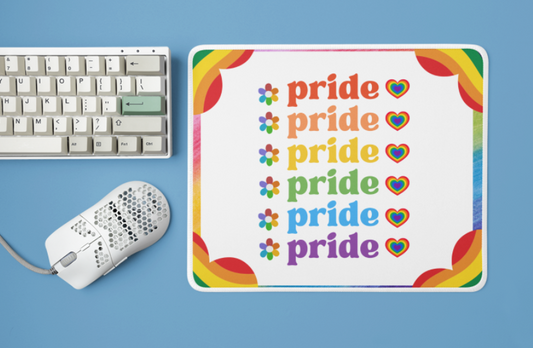 Pride -Pride -Repeat Pattern - Support LGBTQ -Mouse pad Square