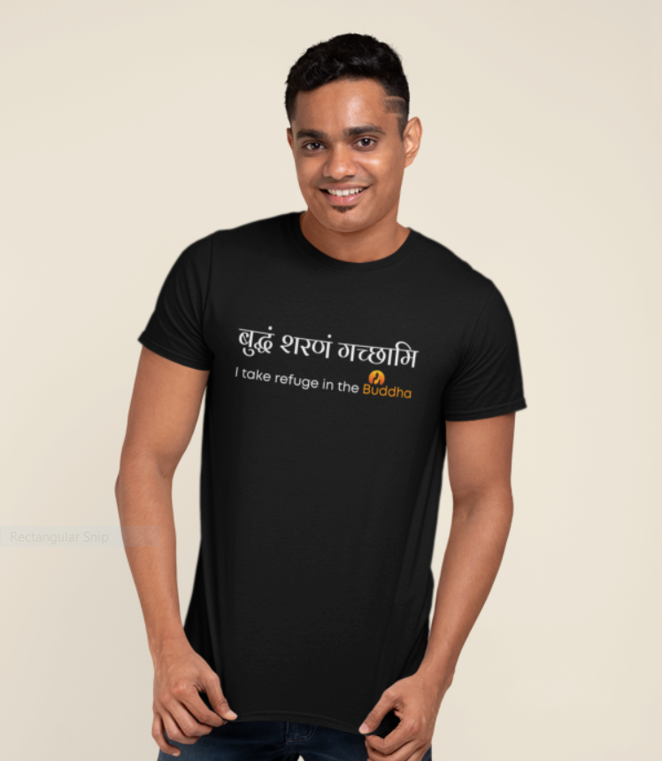 Buddham saranam gacchami -i refuge in the buddha -mens t shirt