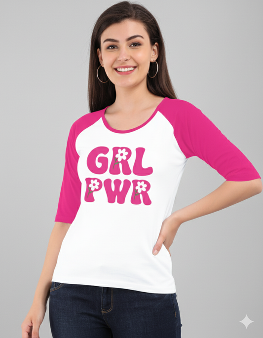Girl Power Women's Raglan T-Shirt