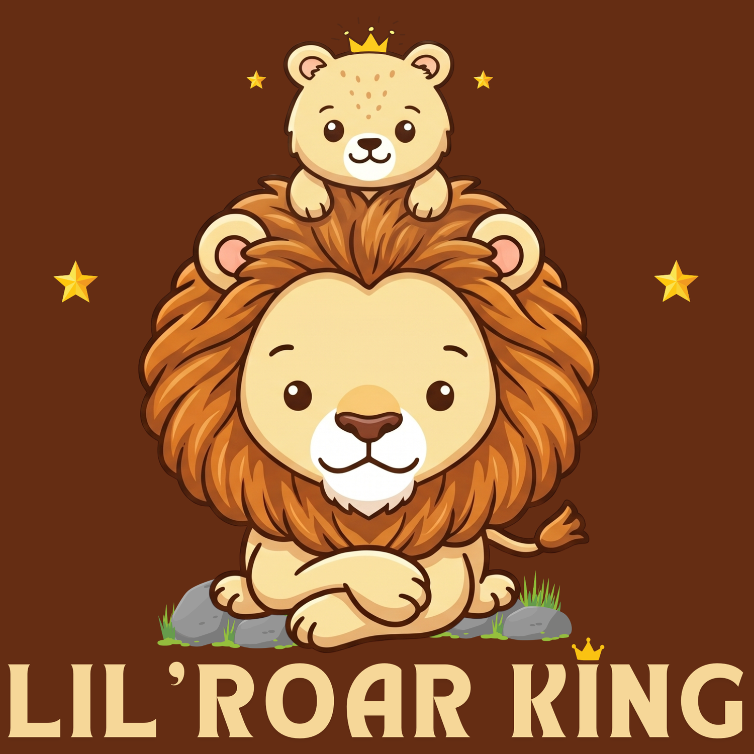 Happy Fathers Day Little Lil Roar King and Queen Baby Romper