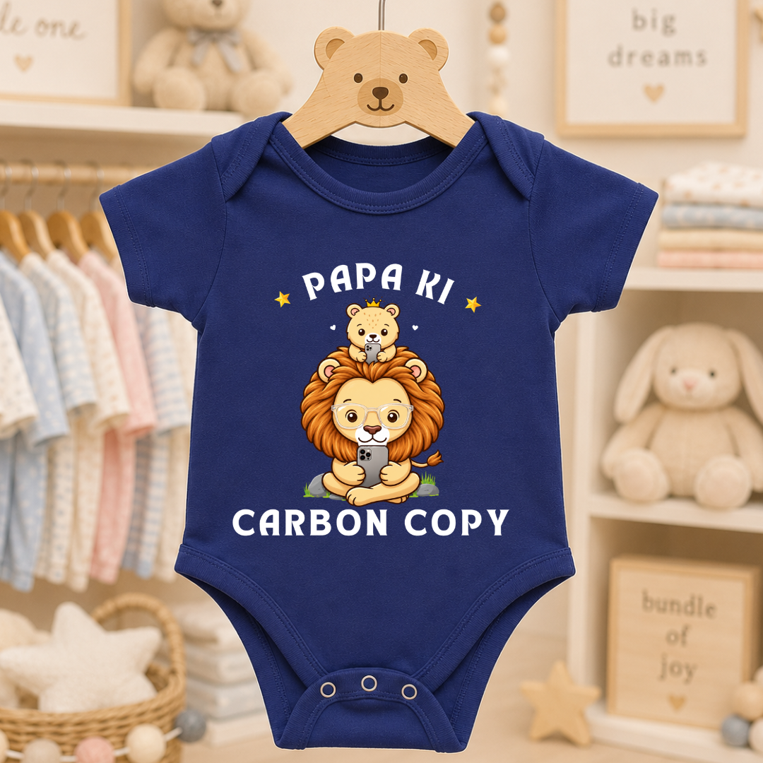 Papa Ki Carbon Copy -Funny Kids Rompers