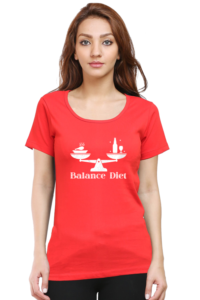 I 'm on balanced diet funny -Funny Ladies Tee