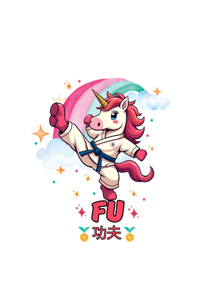 Kung - Fu Karate Position Unicorn Twin Girl t shirt