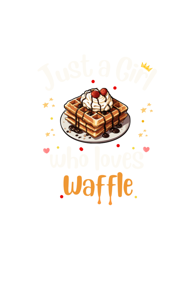 Just a Girl who Loves Waffle- Chocolate waffle-Ladies short sleeve classic t shirt