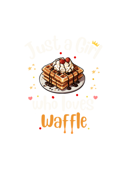 Just a Girl who Loves Waffle- Chocolate waffle-Ladies short sleeve classic t shirt