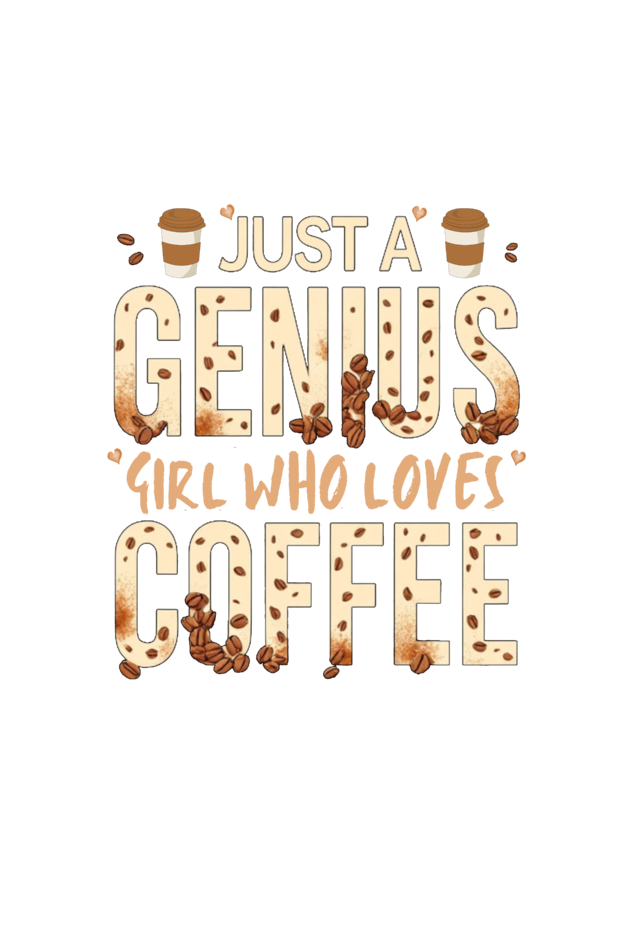 Just a Genius girl who loves coffee -zipper tote bag