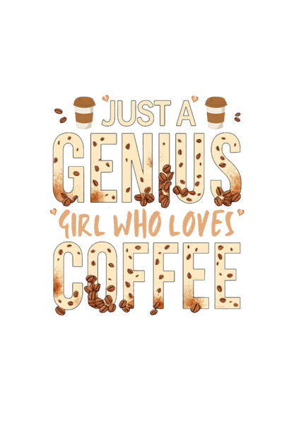 Just a Genius girl who loves coffee -zipper tote bag