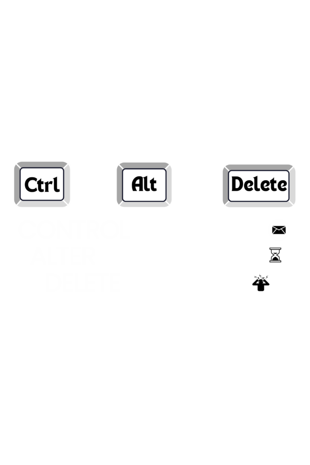 Control + Delete +stress Work place humor Ladies tee