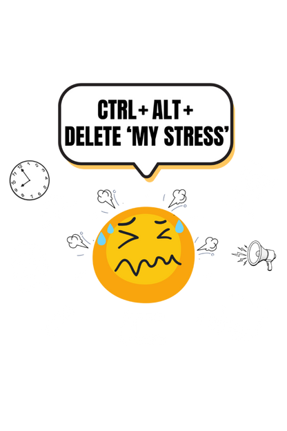 CTRL + ALT + DELETE my stress -Work place humour  ladies  T shirt