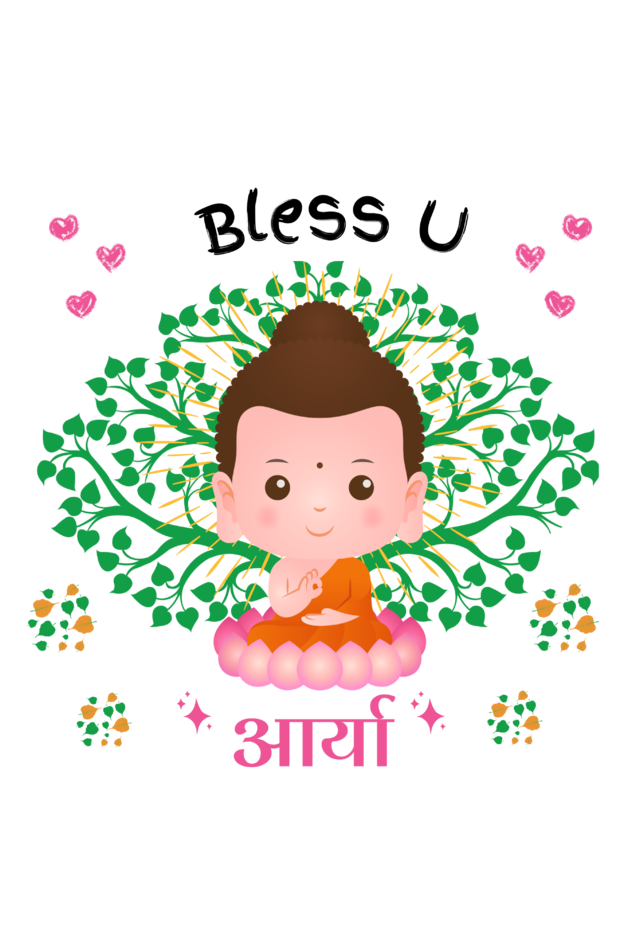 Arya blessed by cute little buddha-kids girl t shirt