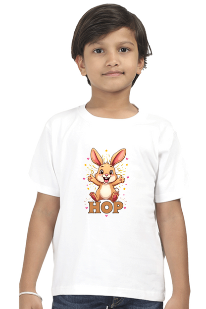 Hop exited bunny -T shirt for twin boy t shirt