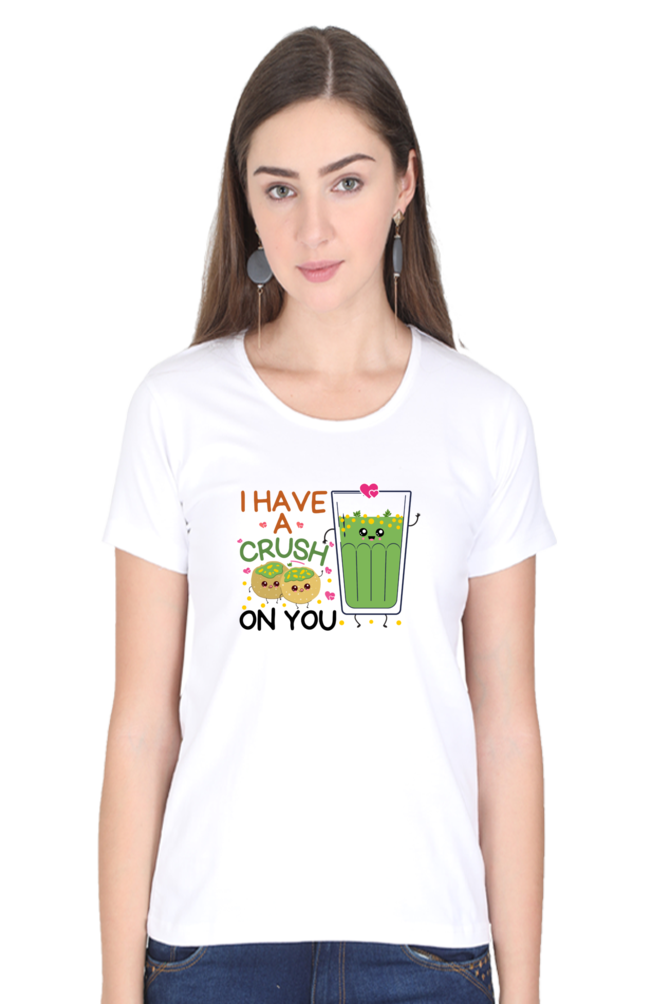 I have a crush on you -Funny Puri Loves Pani Ladies Classic short sleeve t shirt