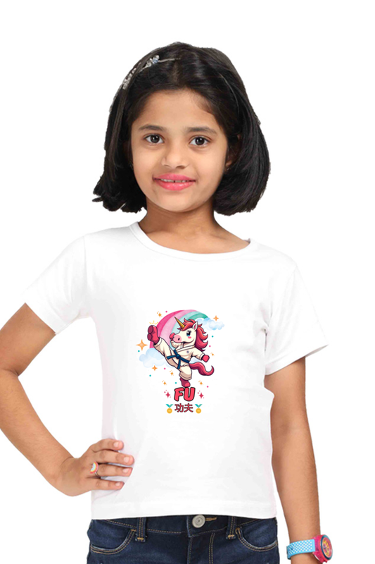 Kung - Fu Karate Position Unicorn Twin Girl t shirt