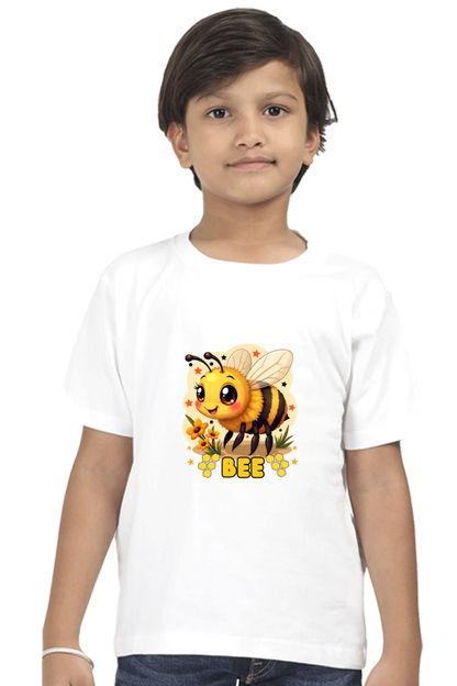 "Buzzing with Cuteness! Honey Bee Kawaii Tee for Twin boy"