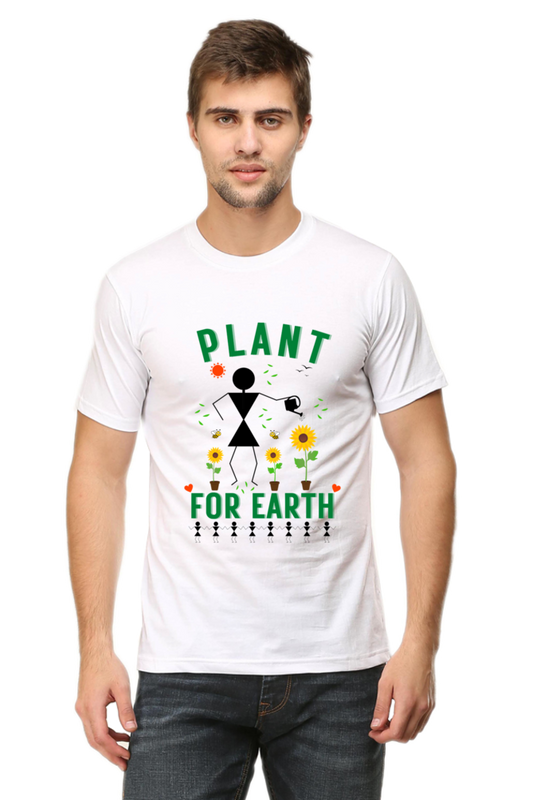 Warli Girl  Watering: Plant for Earth" Mens short sleeve t shirt