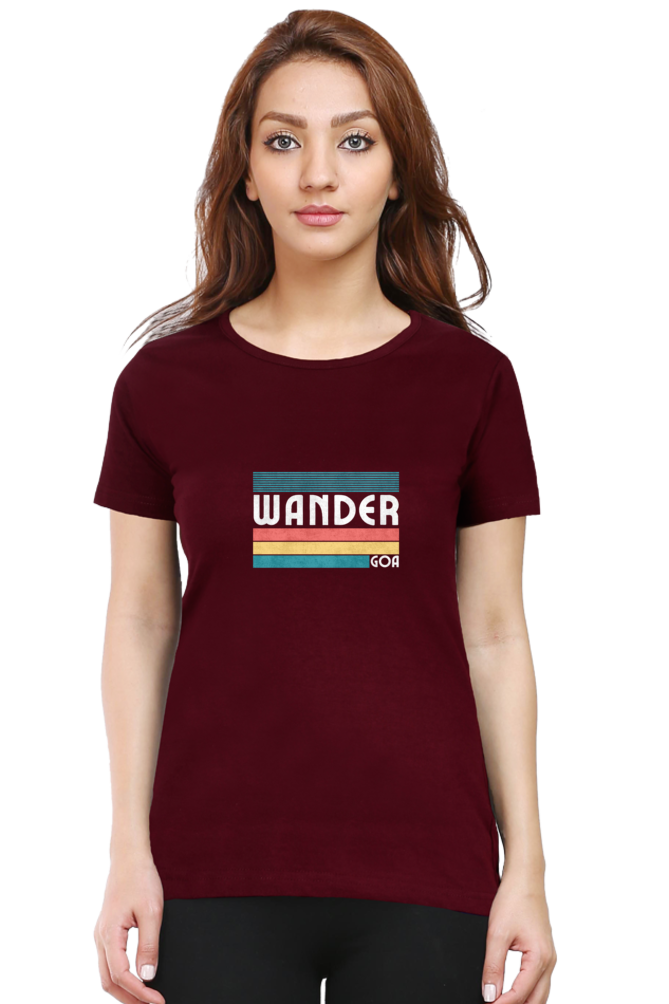 Wander Goa - Holiday-  Vacation- Tourist Ladies T shirt