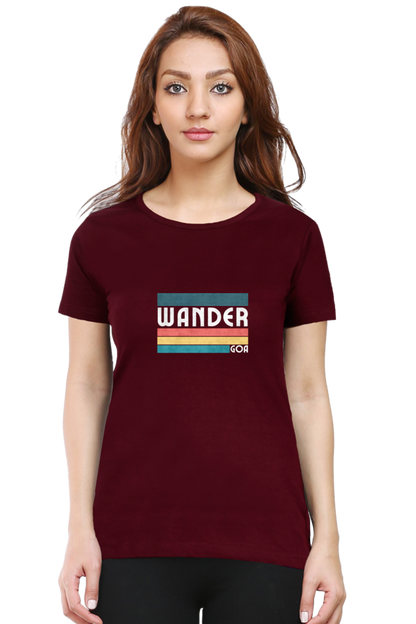 Wander Goa - Holiday-  Vacation- Tourist Ladies T shirt