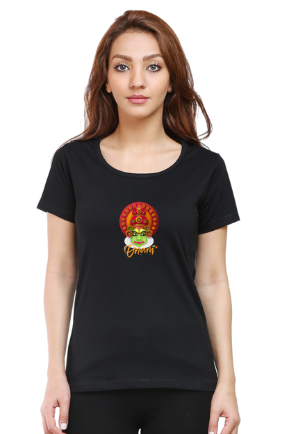 Happy Onam Kathakali- Kerala -Womens short sleeve T shirt