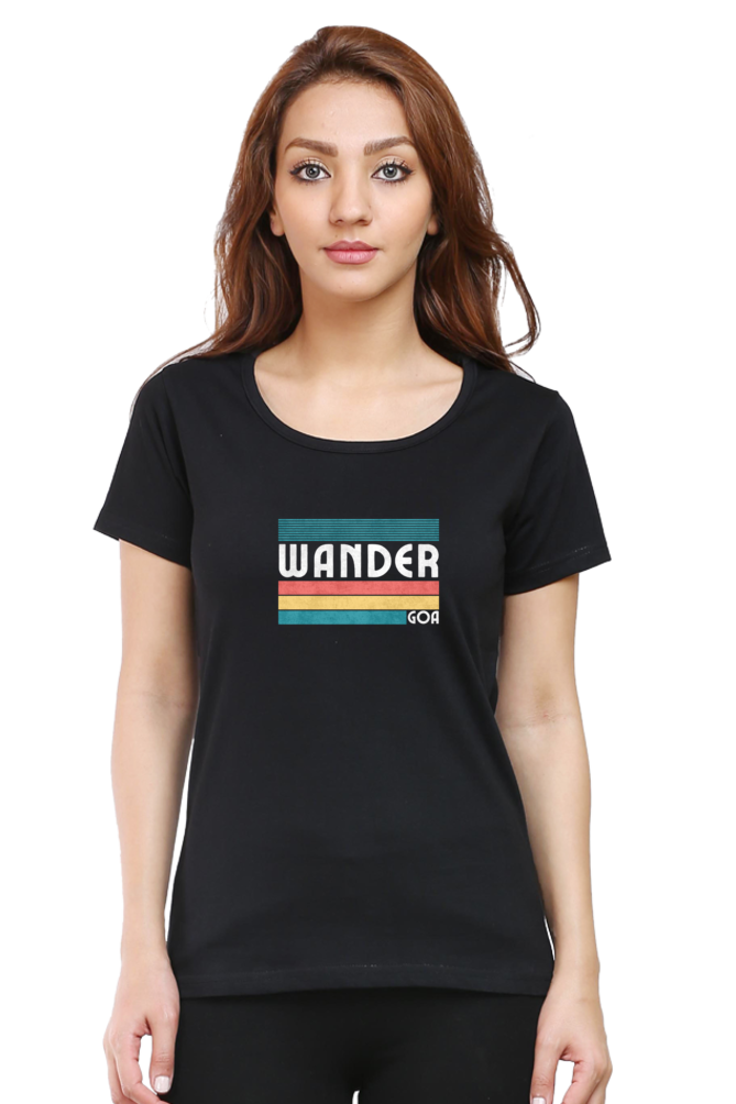 Wander Goa - Holiday-  Vacation- Tourist Ladies T shirt